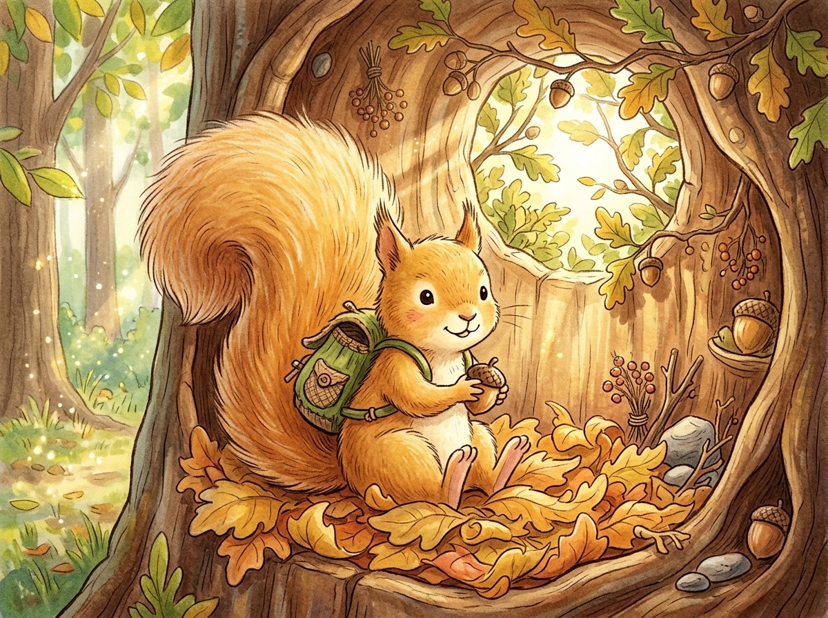 Pippo lo scoiattolo nel Grande Bosco